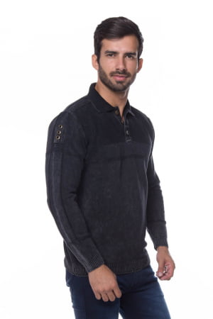 BLUSA POLO AUSTIN BLACK STONE TAM G BLUSA POLO AUSTIN BLACK STONE TAM G