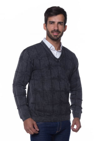 BLUSA V EXTREME PRETO STONED BLUSA V EXTREME PRETO STONED