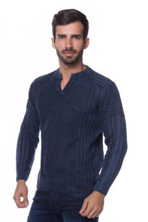 BLUZA LORENZO AZUL STONED BLUZA LORENZO AZUL STONED