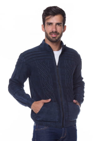 JAQUETA ARAN AZUL STONED JAQUETA ARAN AZUL STONED