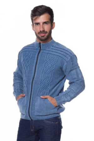 JAQUETA ARAN BLUE JEANS STONE JAQUETA ARAN BLUE JEANS STONE