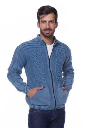 JAQUETA ARAN BLUE JEANS STONE JAQUETA ARAN BLUE JEANS STONE