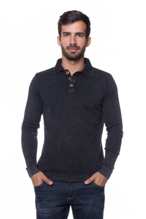 Polo Basic Black Stone Polo Basic Black Stone