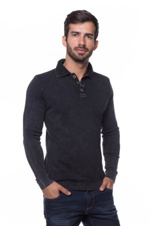Polo Basic Black Stone Polo Basic Black Stone