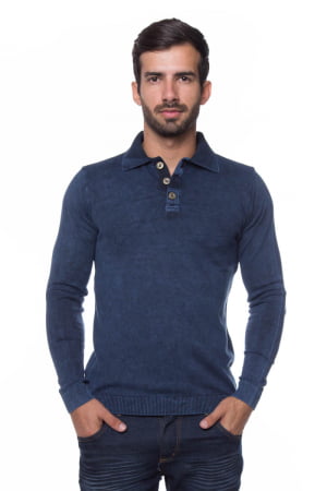Polo Basic Stone Azul Polo Basic Stone Azul