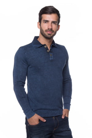 Polo Basic Stone Azul Polo Basic Stone Azul