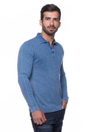 Polo Basic Stone Azul Jeans Polo Basic Stone Azul Jeans
