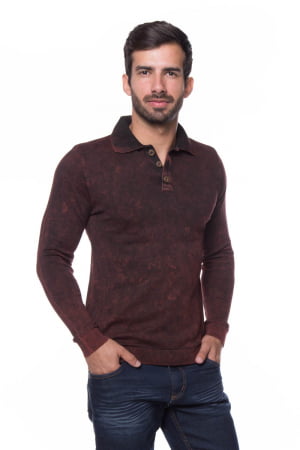Polo Basic Stone Vermelho Polo Basic Stone Vermelho